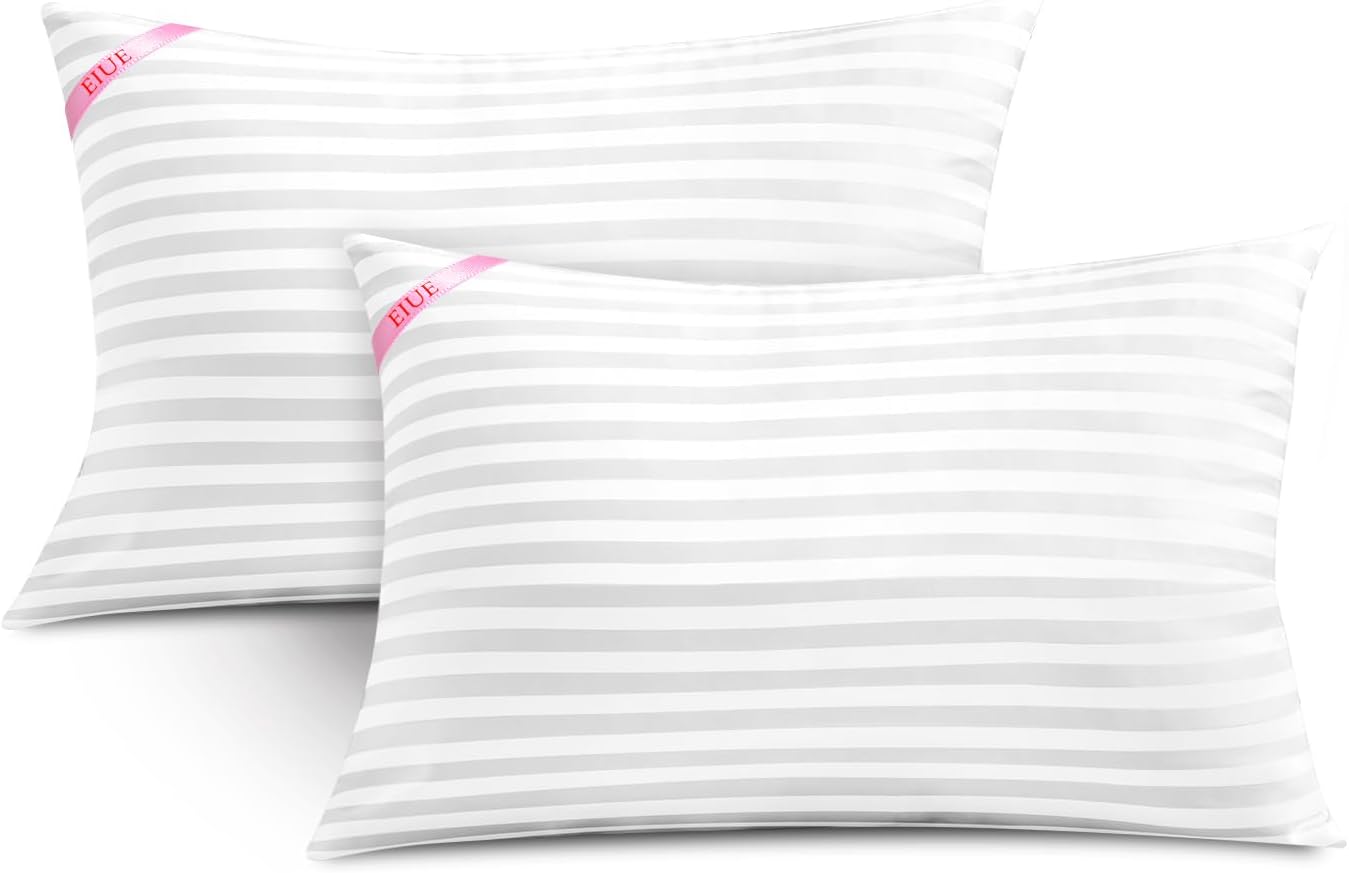 EIUE Throw Pillow Inserts, Machine Washable Pillows,Premium Polyester Fiber Fill for Sofa Bed & Decorative Cushions (White, 18x18inch)