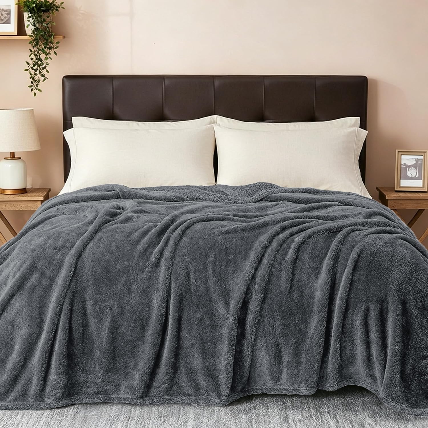 Plush Fuzzy Fleece Throw Blanket Extra Large, Super Soft, Fluffy and Warm Blankets for Couch, Bed, All Season Use (50x70 Inches, Pink)